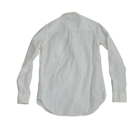 Camixa Women's white Linen blend button up size XS roll tab sleeve casual beach - Picture 2 of 9